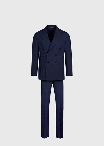 Phineas Cole Lightweight Wool Double Breasted Suit - Navy