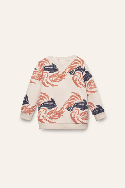 Organic Pima Cotton Sweatshirt - Whale - Crewneck Sweatshirt