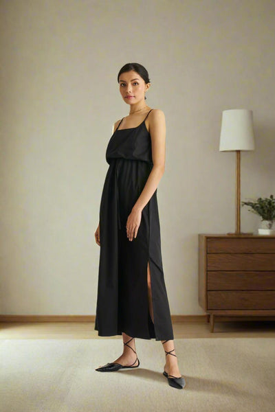 Strappy Maxi Dress - Black - Dresses