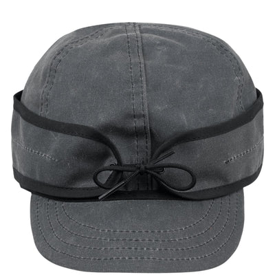 Waxed Cotton Cap - Charcoal