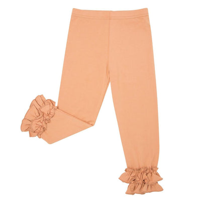 Ruffle Bottom Legging - Pumpkin Spice - Leggings