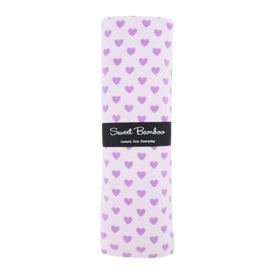 Oversized Swaddle - Purple Hearts