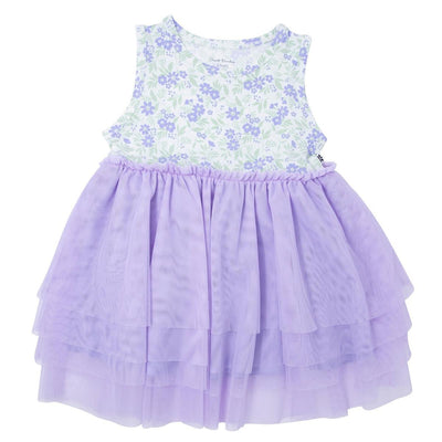 Tutu Dress - Vintage Flower Purple - Dresses