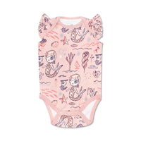 KeFe Flutter Sleeve Onesie - Pink Mermaid