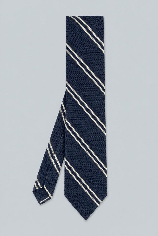 Silk Grenadine Stripe - Navy