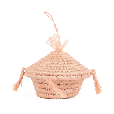 Blush Tasseled Lidded Ornament