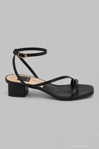 Karlos Sandals - Black Leather - 8.5 - Sandal