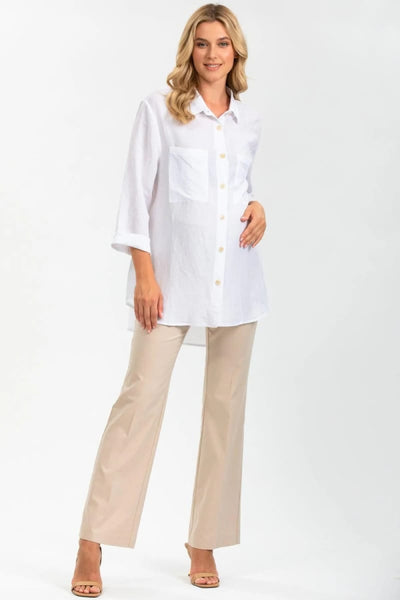 KEVIN Maternity Trousers With Flared Leg - Desert - Pants