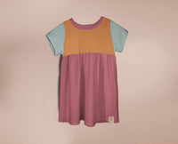 Organic Cotton Color Block Dress - Ellie
