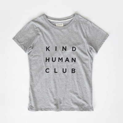 Kind Human Club Women’s Short Sleeve Tee - Heather Grey - T-shirt