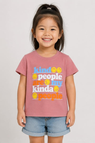 Kind People My People Tee Little Kids - Pink - T-shirt