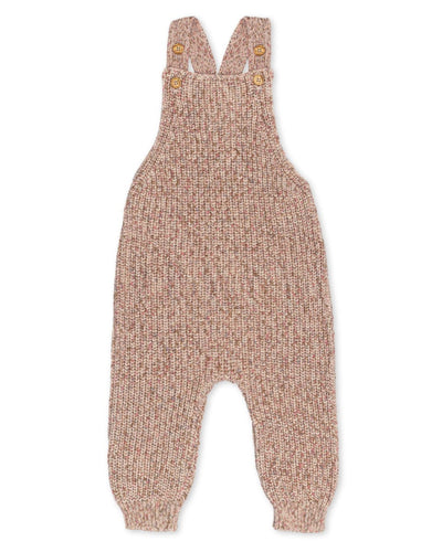 Knit Overalls - Soft Rose Marble - Overalls