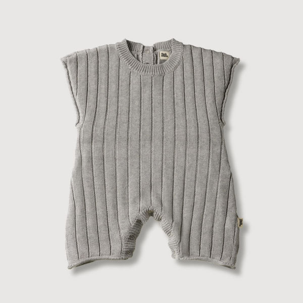 Knitted Playsuit - Gray Melange - Playsuit