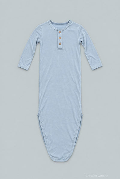 Knotted Gown - Blue Titan - OS - Nightgown