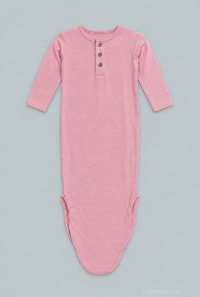 Knotted Gown - Candy Pink - OS - Nightgown