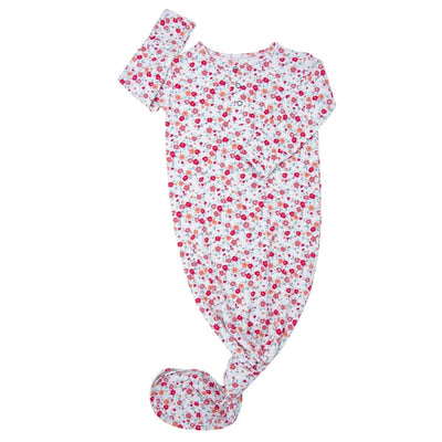 Knotted Gown - Crimson Floral - OS - Nightgown