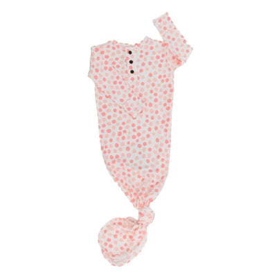 Knotted Gown - Polka Dot Pink - OS - Nightgown