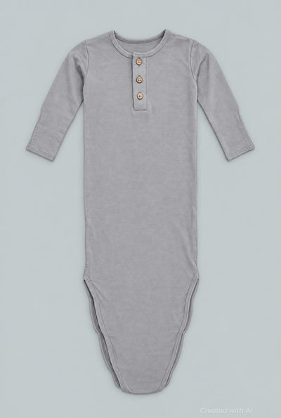 Knotted Gown - Steely Grey - OS - Nightgown