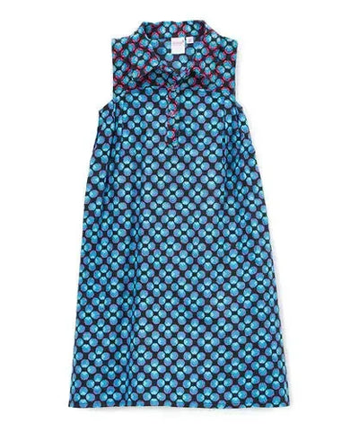 Whimsical Shirt Dress - Blue & Pink
