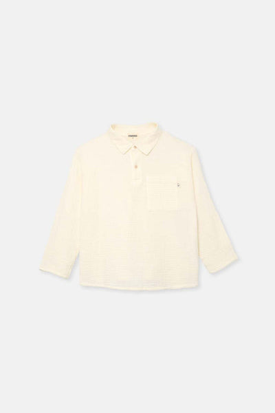 Textured Baby Shirt - Ivory