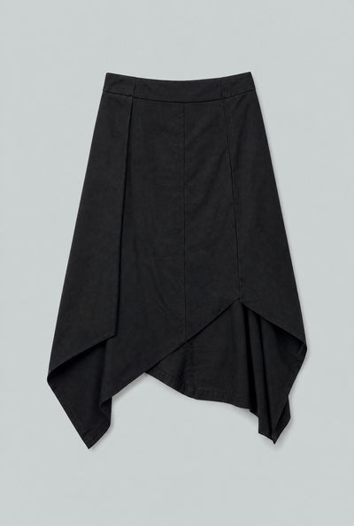 Wool Suiting Skirt - Black