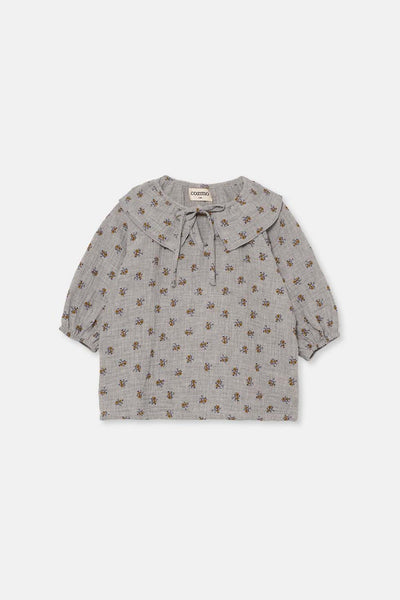 Organic liberty baby dress - Grey