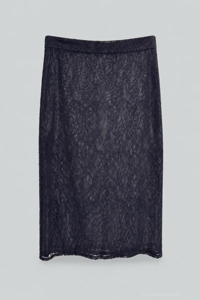 Lace-Up Skirt - Black - XS - Collared Shirt