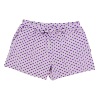 Ladies’ Lounge Shorts - Purple Hearts - Shorts