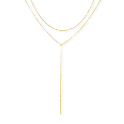Layered Y Necklace - gold - One Size - Necklace
