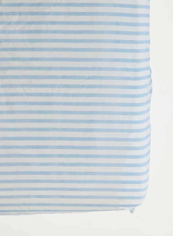 Crib Sheet - Blue & White Striped