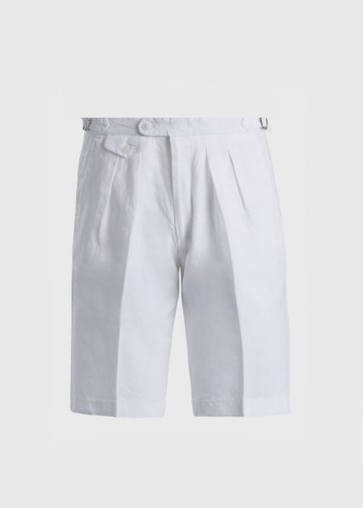 Linen Walk Short - White - Shorts