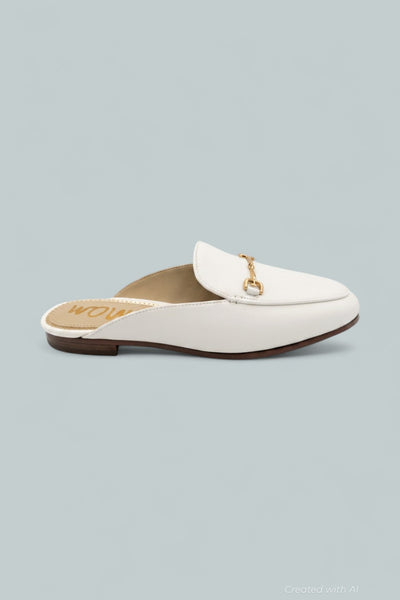 Linnie Apron Toe Mules - White - 7 - Mules