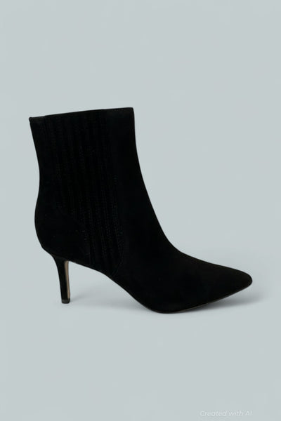 Lisa Mid-Heel Ankle Boot - Black - 7 - Boot