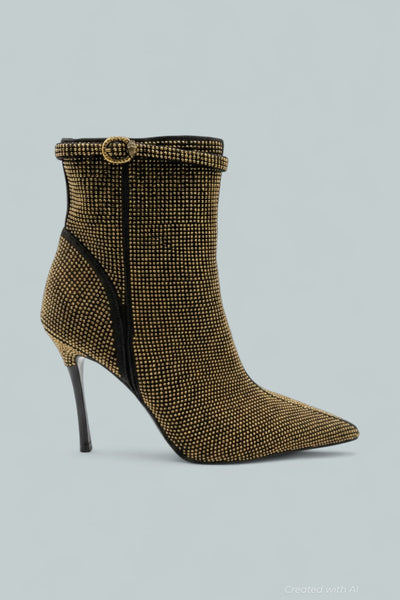 London Mayfair Pointed Ankle Boots - Charcoal - 6.5 - Boot
