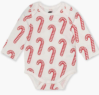 Long Sleeve Jack + Jill Bodysuit - Candy Cane - newborn - Bodysuit