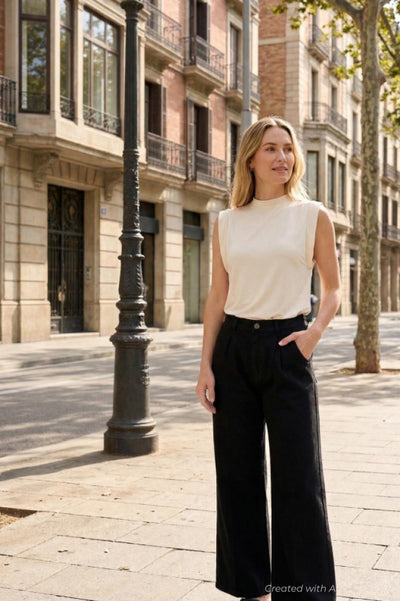 Los Angeles Wide Leg Jeans - Celeste - Jeans