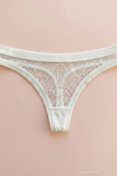 Love Has No Rules Thong - Ivory - FINAL SALE - Underwear