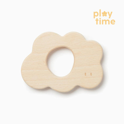 Wooden Cloud Teether - Wood - One Size - Teether