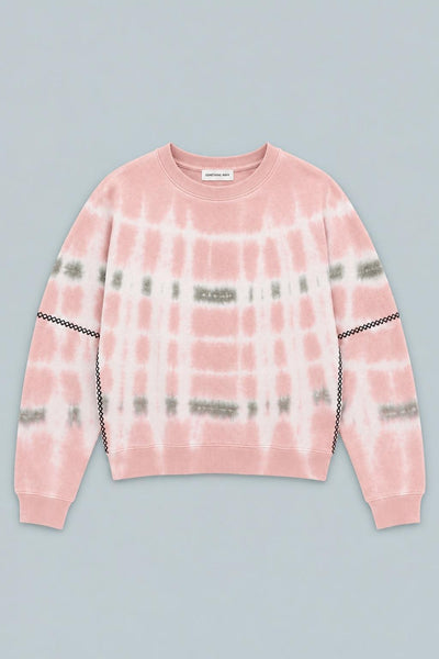 Dollie Embroidered Sweatshirt - Pink Tie Dye