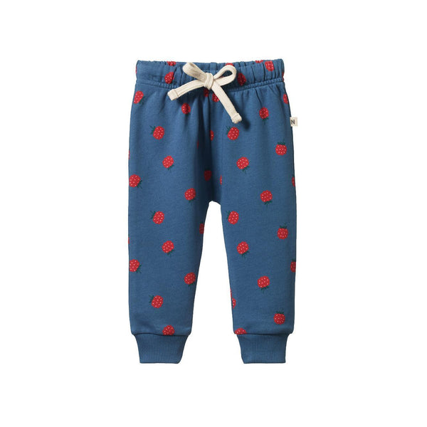 Sunday Track Pants - Raspberry Blue Print
