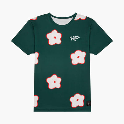 Aqua Terra Flower Patch Tee - Dark Green