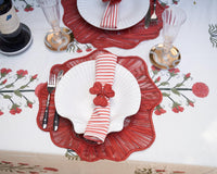 Dinner Napkins - Set of 4 - Red Stripe