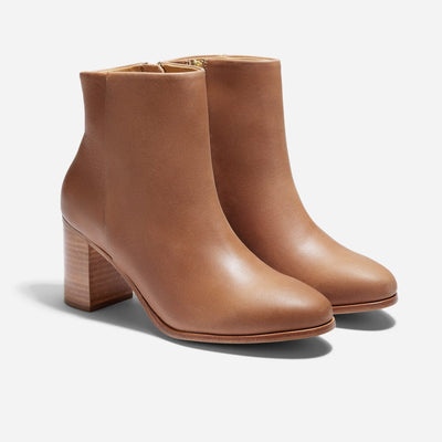 Lia Heeled Bootie - Almond - FINAL SALE