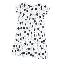 Swirly Girl Short Sleeve Dress - Black Balloons