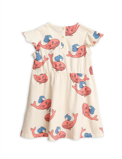 Whale Aop Wing Dress - Pink - 1-4m - Dresses