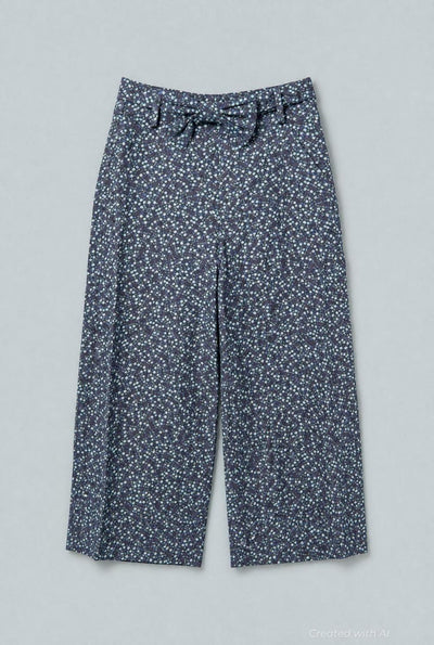 Mae Wide Leg Pants - Navy - Pants