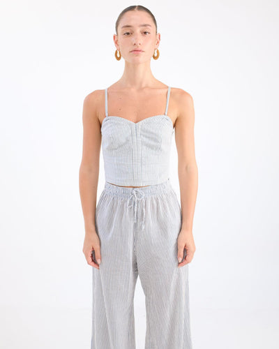 Marlin Bustier - Blue Stripe - Crop Top