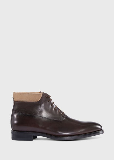 Matteo Lace Up Boot - Dark Brown - Boots