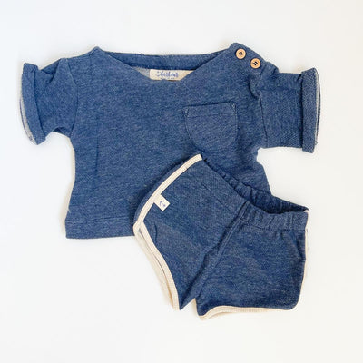 Baby Boatneck Pocket Tee - Heather Lake - Shirt