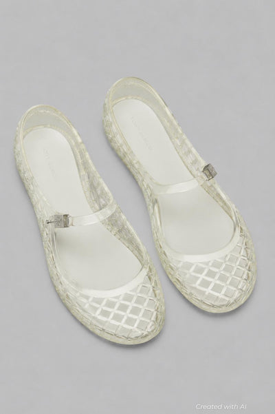 Mellow Mary Jane Jelly - Clear/Silver - US 7 (UK 5) - Mary Jane
